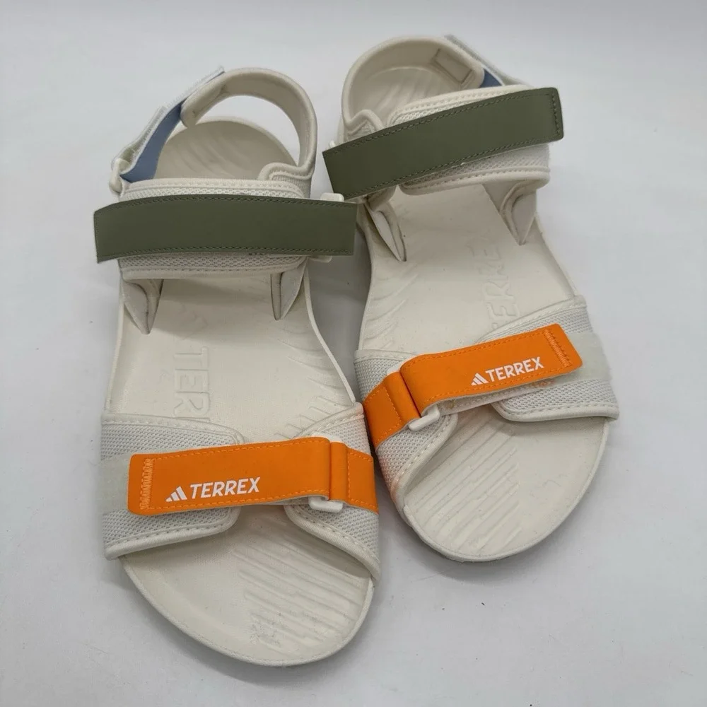 adidas Terrex Hydroterra Sandals Men's 9 Off White Beige Water Hiking JR8410